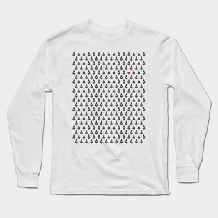 Forest love pattern (black) Long Sleeve T-Shirt